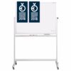 Whiteboard mobil cu doua fete OPTIMA 120x150cm